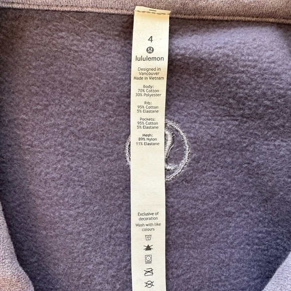 Lululemon long radiant zip up purple - Picture 7 of 7